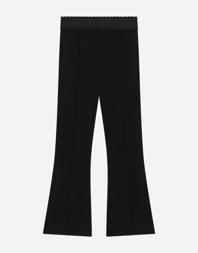 Jersey Pants With Dolce&gabbana Logo In Schwarz Product Image