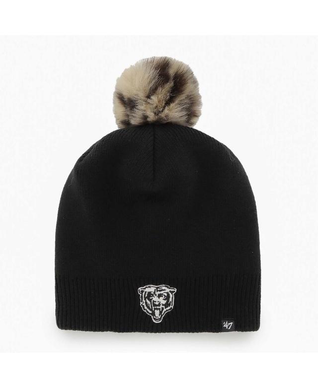 Womens Black Chicago Bears Serengeti Beanie Hat with Pom Product Image