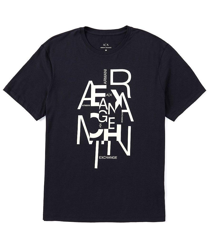 Armani Exchange Scrambled Letters Short Sleeve T-Shirt Product Image