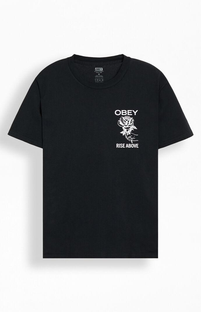 Obey Men's Rise Above Rose Pigment T-Shirt Product Image