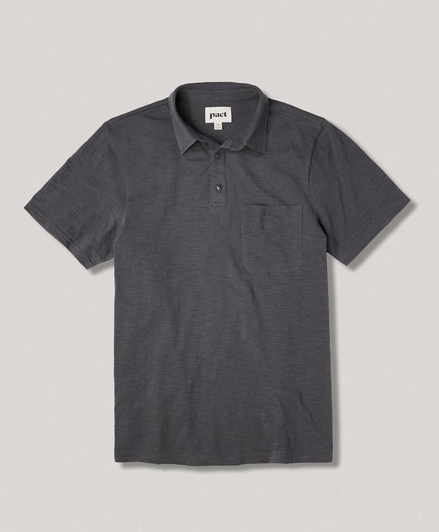 Organic Cotton Field Midweight Slub Polo Shirt Product Image