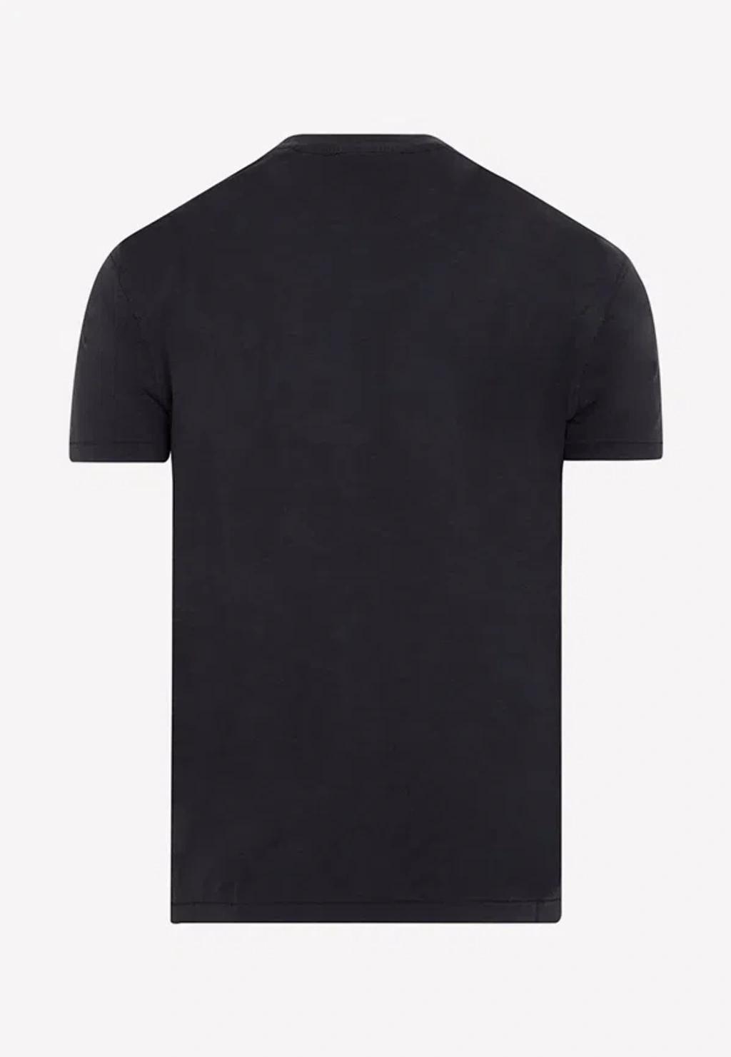 TOM FORD Basic Cotton T-shirt In Lb Black Product Image