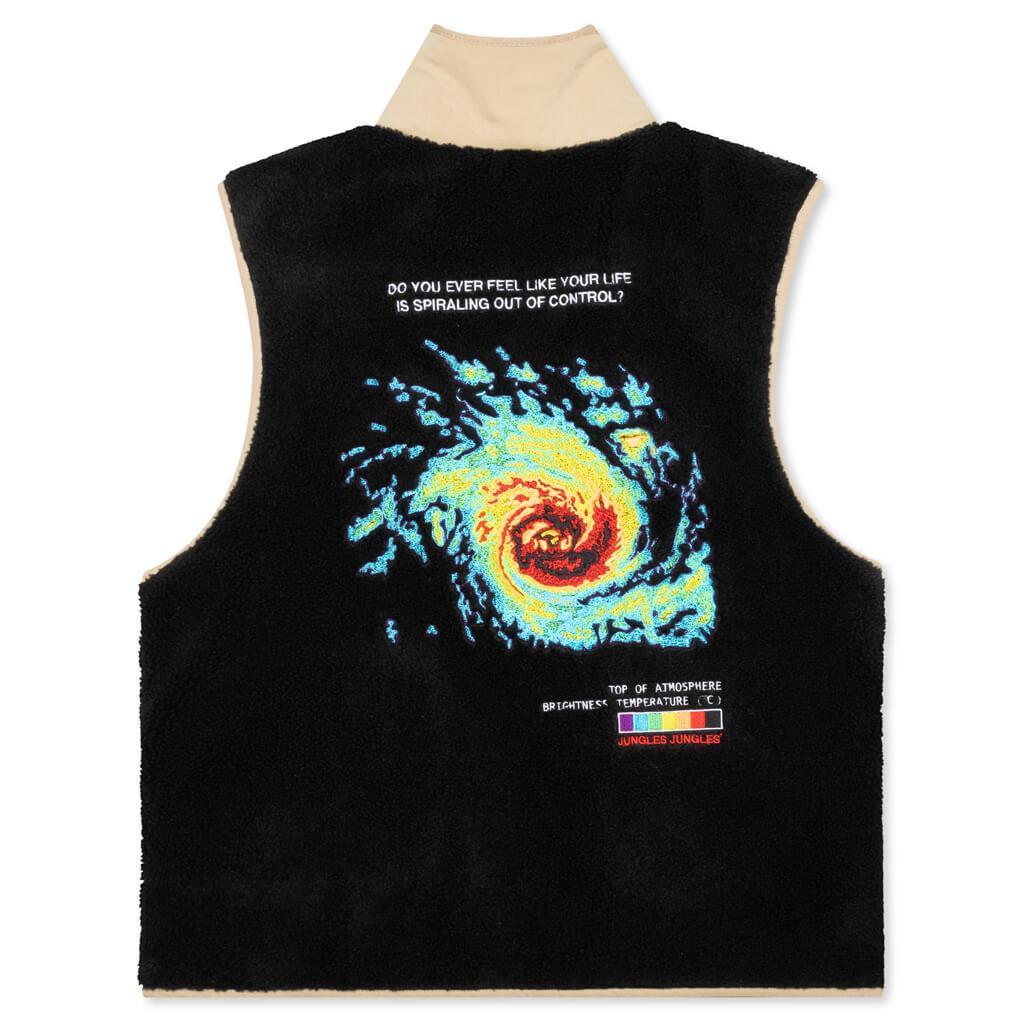 Spiralling Sherpa Vest - Black Male Product Image