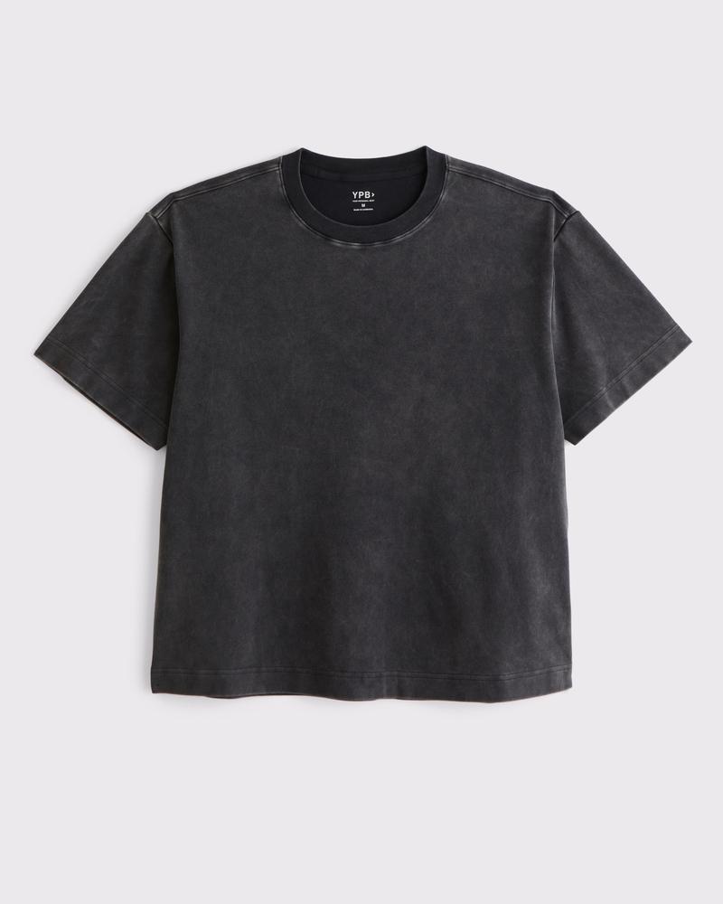 YPB Active Cropped Heavyweight Cotton Tee Product Image