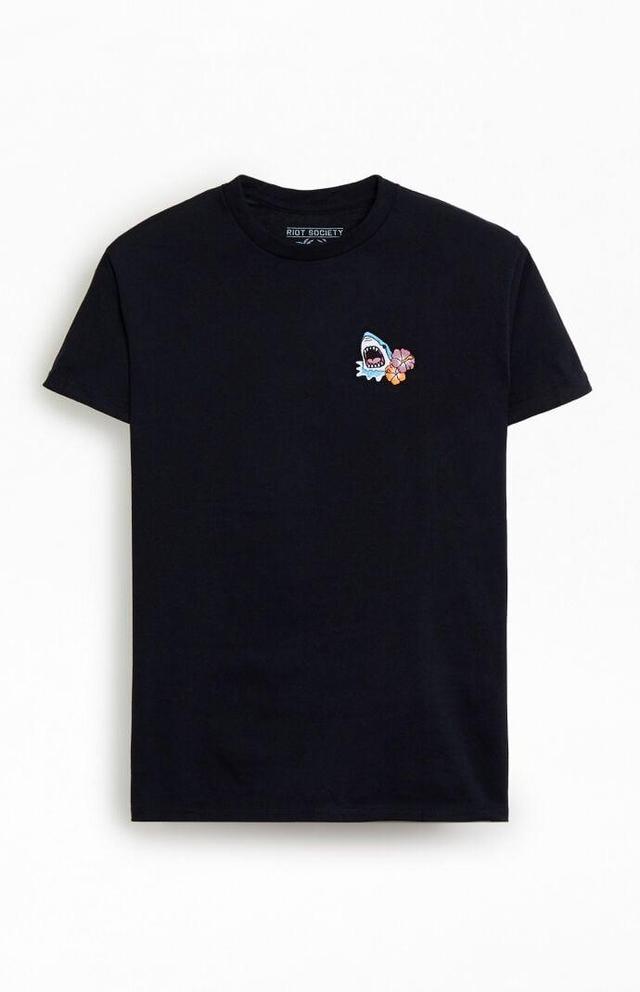 Riot Society Men's Floral Shark Embroidered T-Shirt Product Image