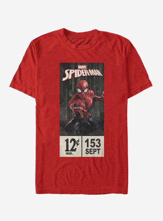 Marvel Spider-Man Spider-Man Labels T-Shirt Product Image