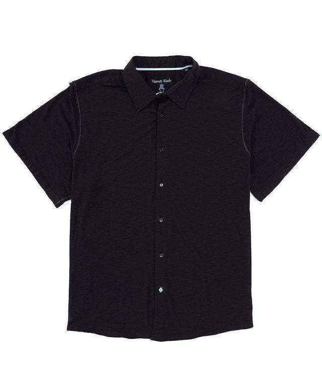 Visconti Big & Tall Modern-Fit Short-Sleeve Textured Woven Shirt Product Image