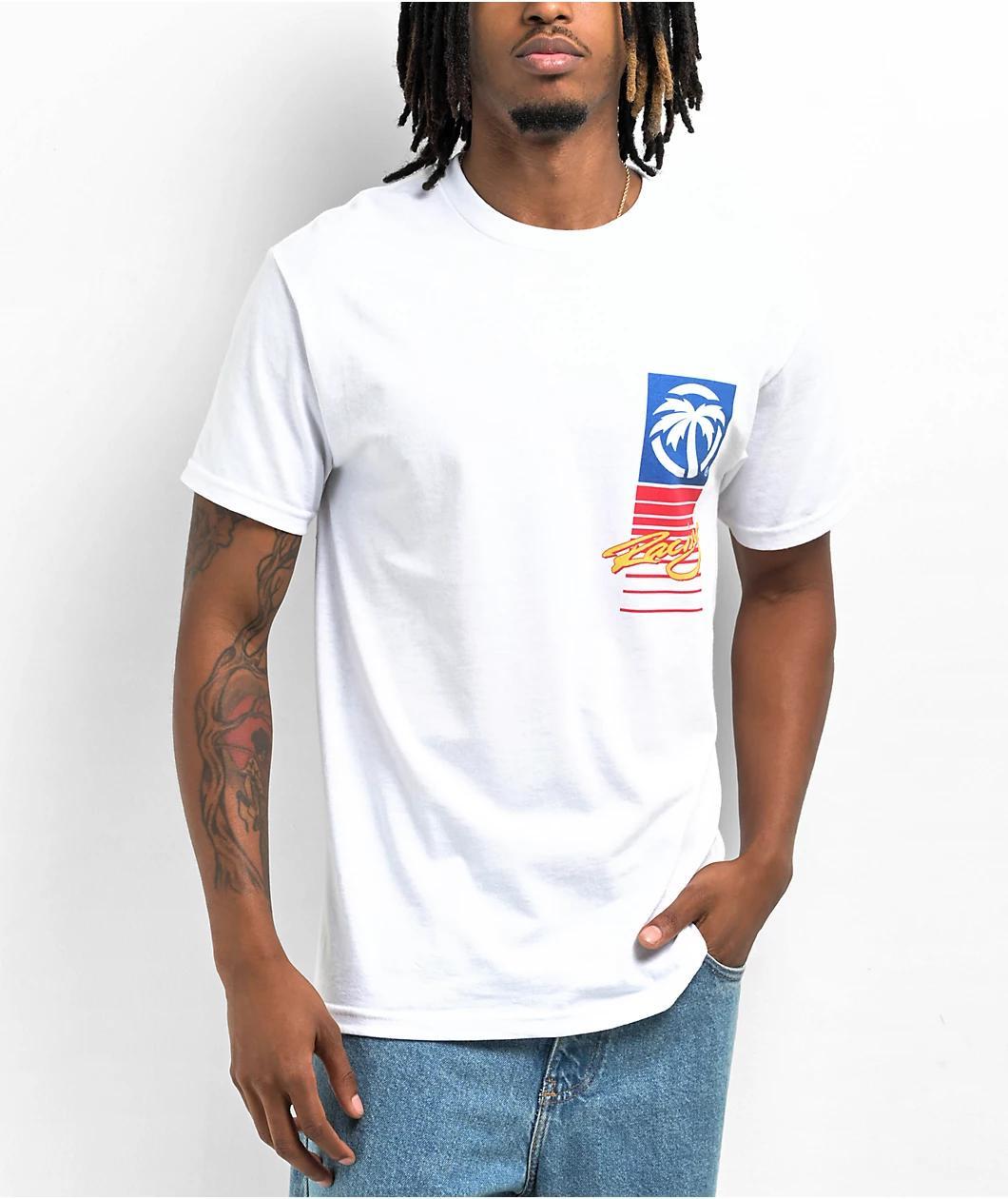 Heatwave Highlighter Trucker White T-Shirt Product Image