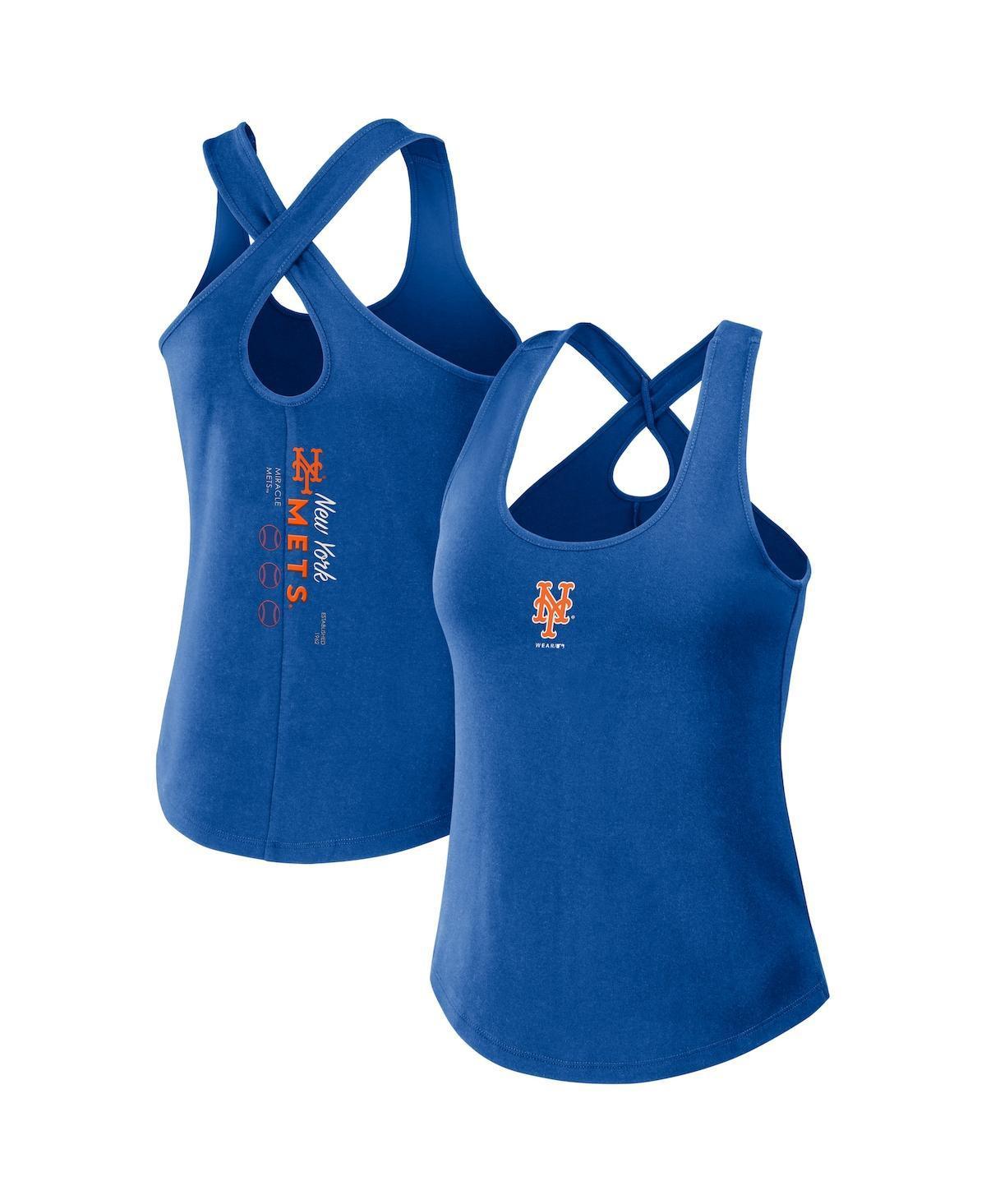 Womens WEAR by Erin Andrews Royal New York Mets Cross Back Tank Top Product Image