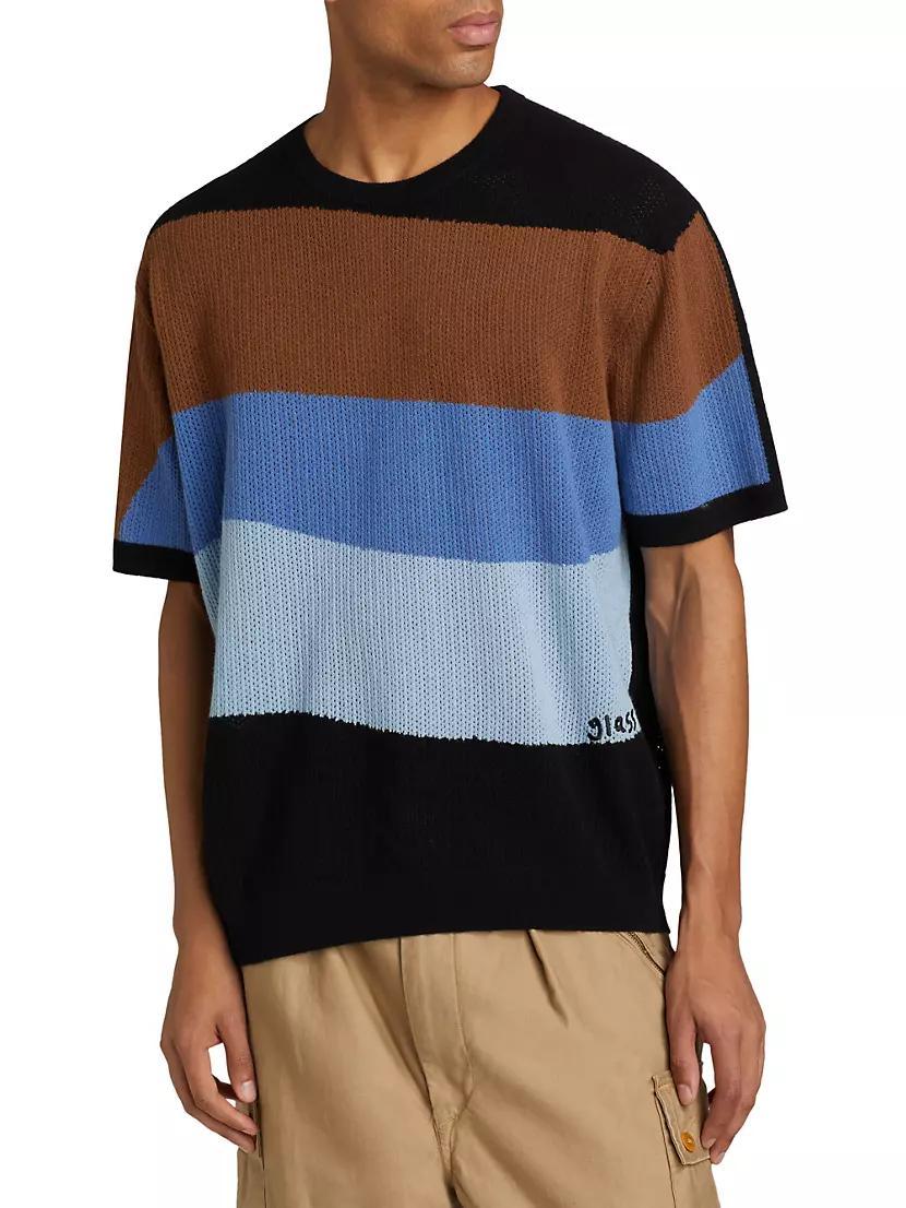 Colorblocked Wool Knit T-Shirt Product Image