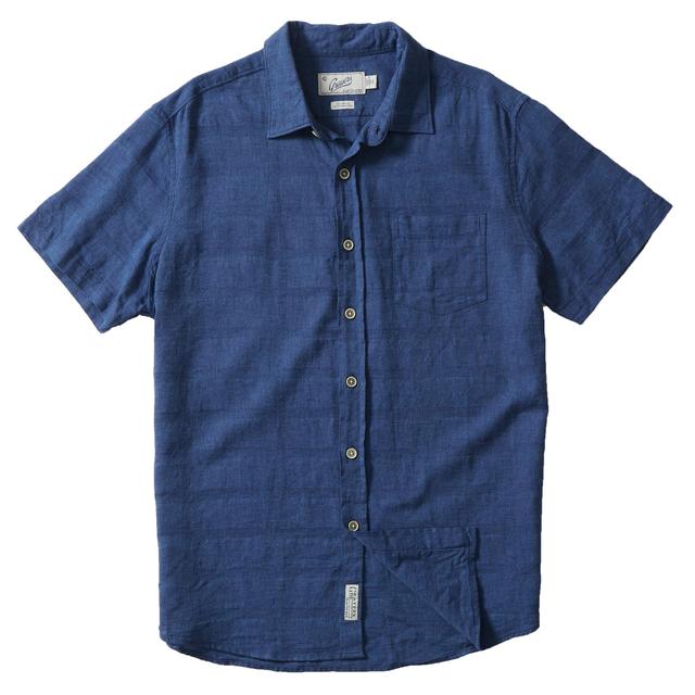 Outback Linen Cotton Dobby Shirt - Ensign Blue Product Image