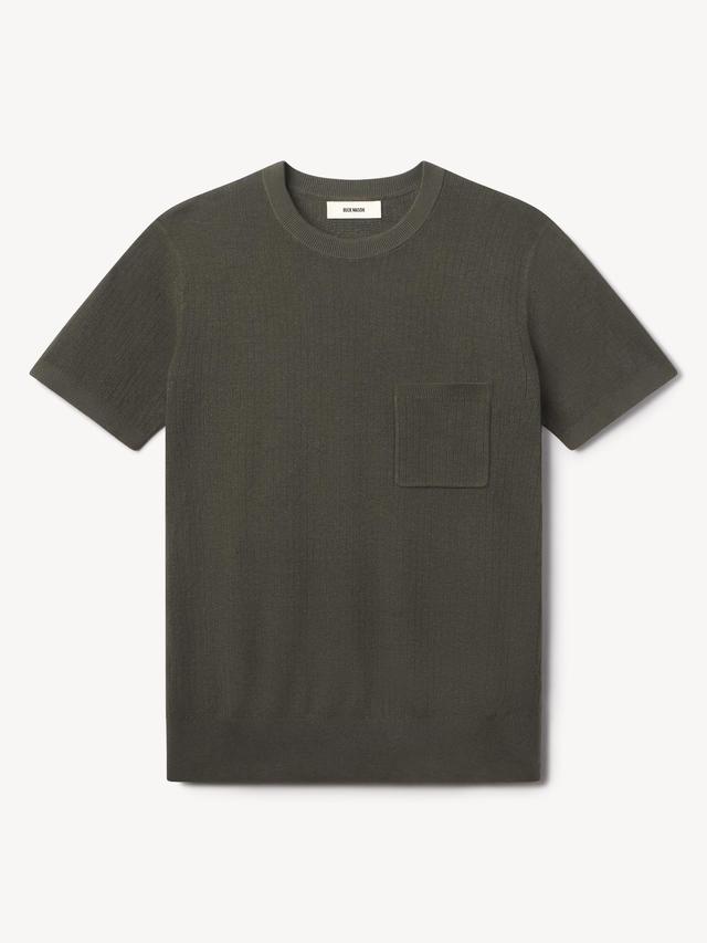 Dark Olive Yuma Rib Banded Tee Product Image