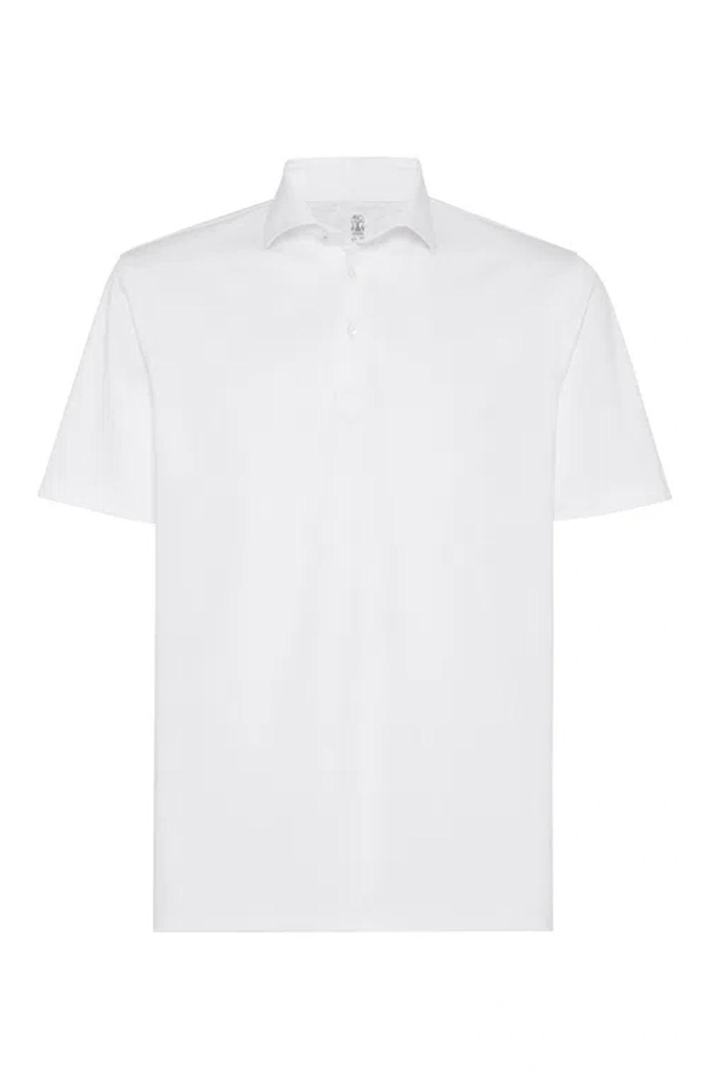 BRUNELLO CUCINELLI Classic Polo Shirt In White Product Image