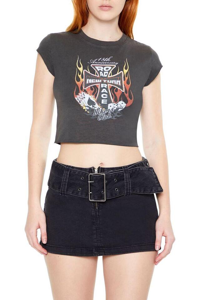 Bikers Club Graphic Cropped Tee | Forever 21 Product Image