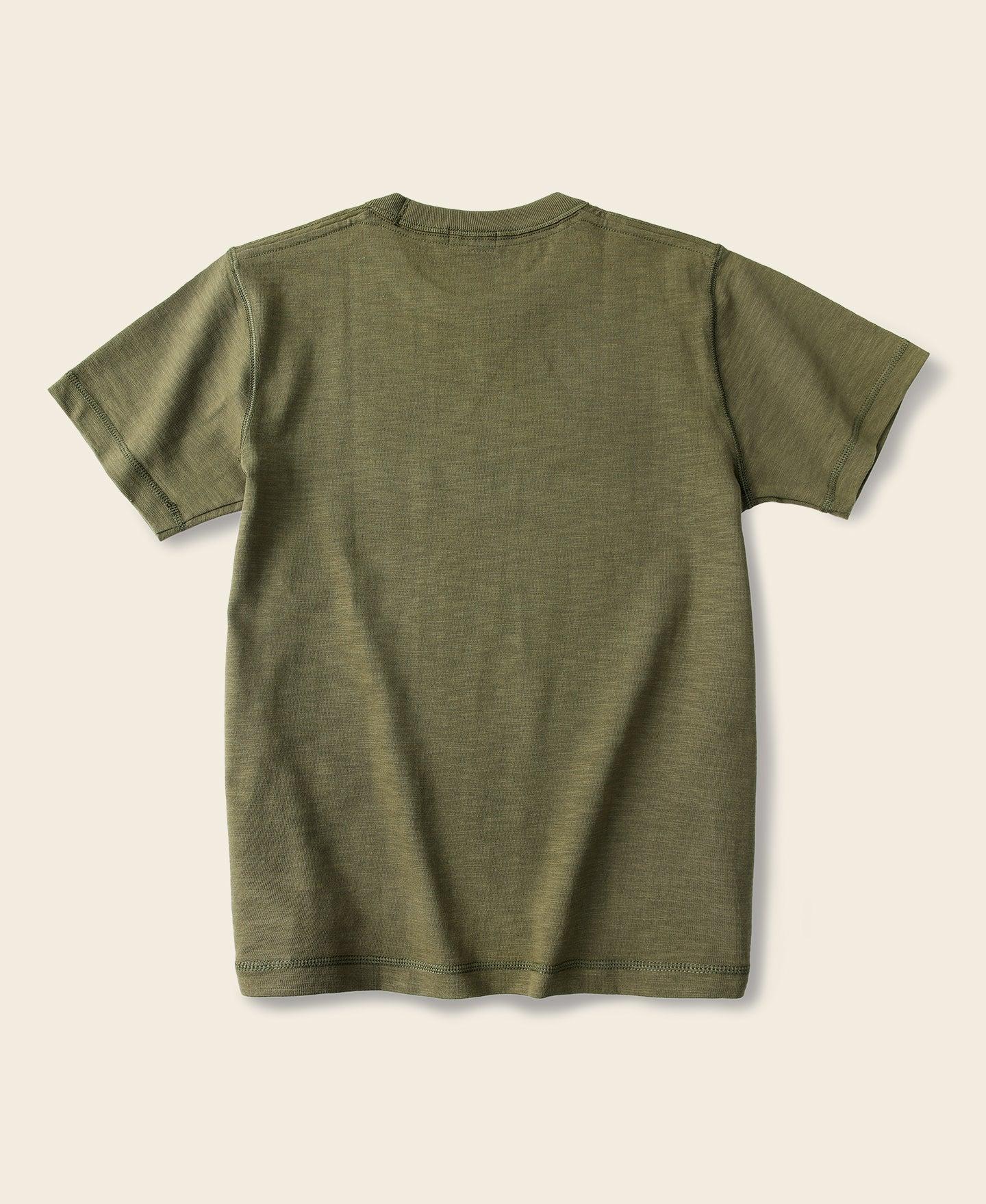 10.5 oz US Cotton Tubular Gusset T-Shirt - Green Product Image