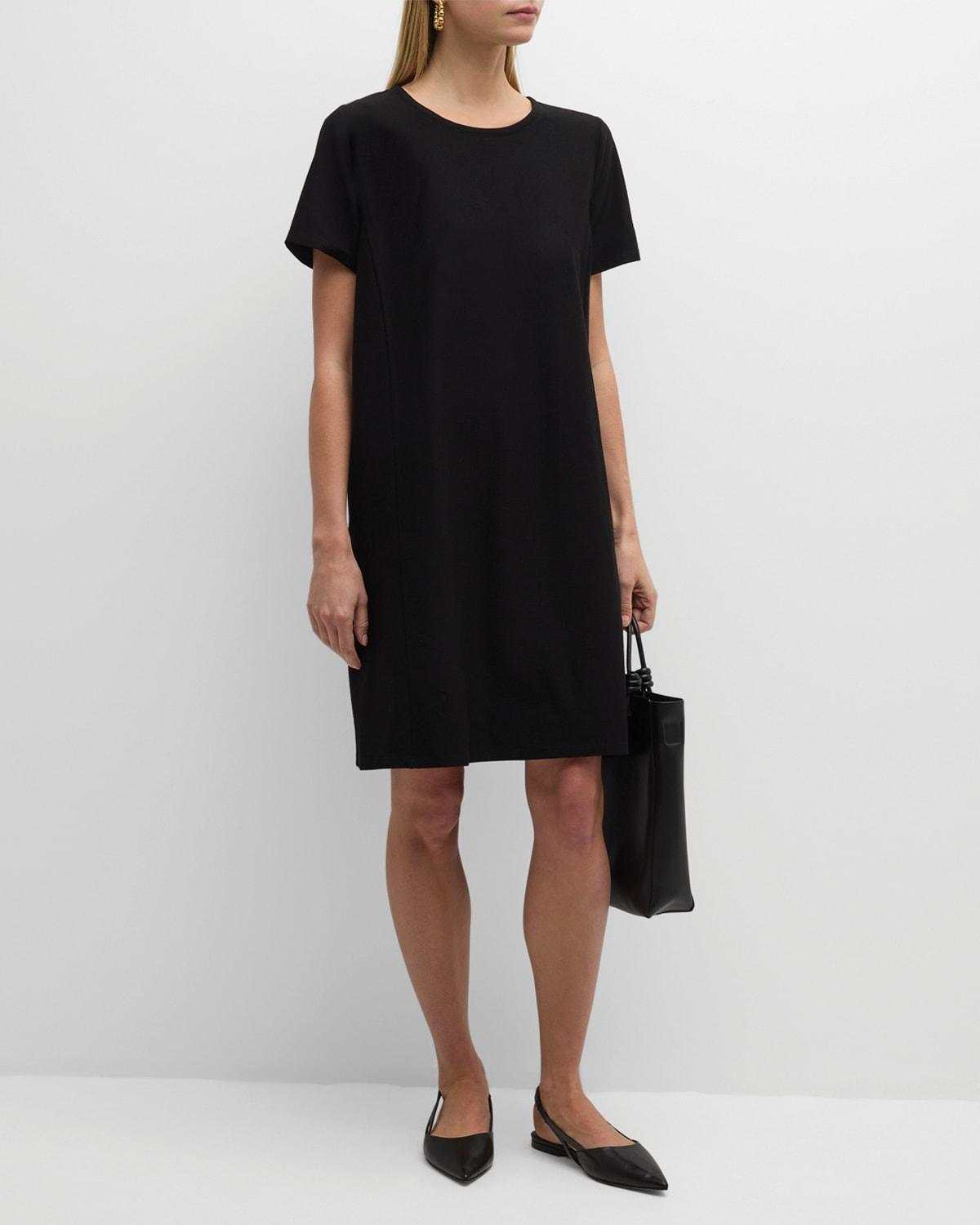 Scoop-Neck Stretch Crepe Midi T-Shirt Dress Product Image