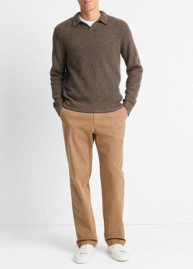 Plush Cashmere Thermal Johnny-Collar Sweater Product Image