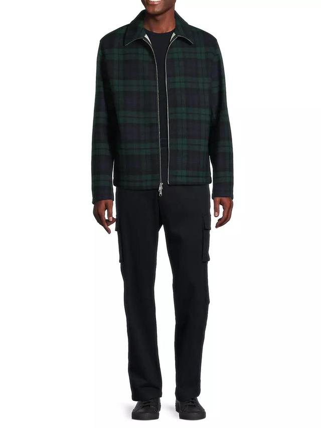 Mens Plaid Wool-Blend Jacket Product Image