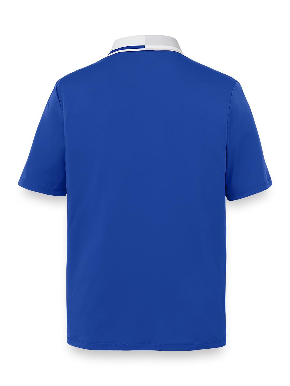 Performance Blend Three Button Polo - Cobalt Product Image