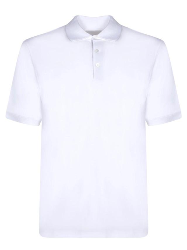 BRUNELLO CUCINELLI Cotton Pique Polo Shirt In White Product Image