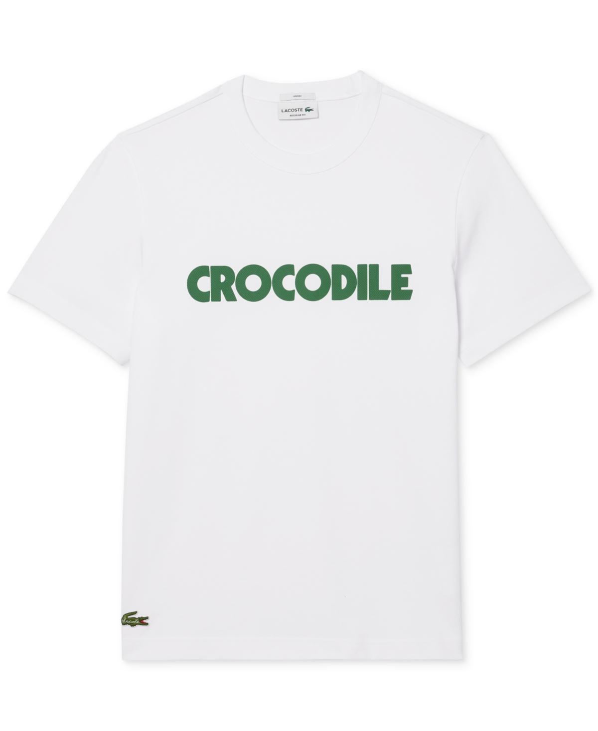 Lacoste Mens Relaxed Fit Crocodile Wording Short Sleeve T-Shirt Product Image