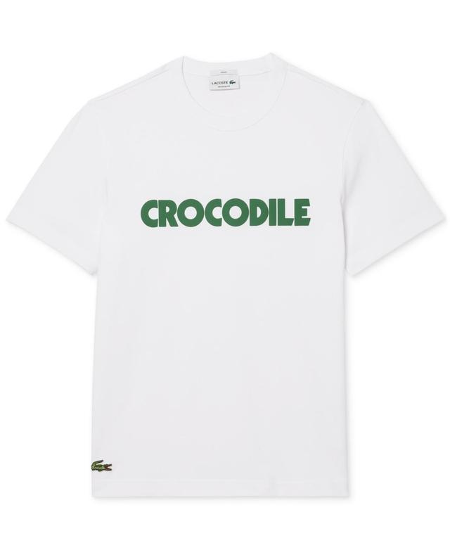 Lacoste Mens Relaxed Fit Crocodile Wording Short Sleeve T-Shirt Product Image