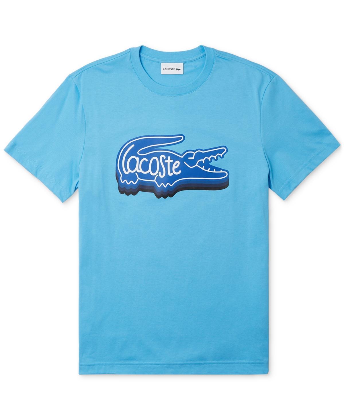 Lacoste Mens Short Sleeve Crewneck Logo Graphic T-Shirt, Created for Macys Product Image