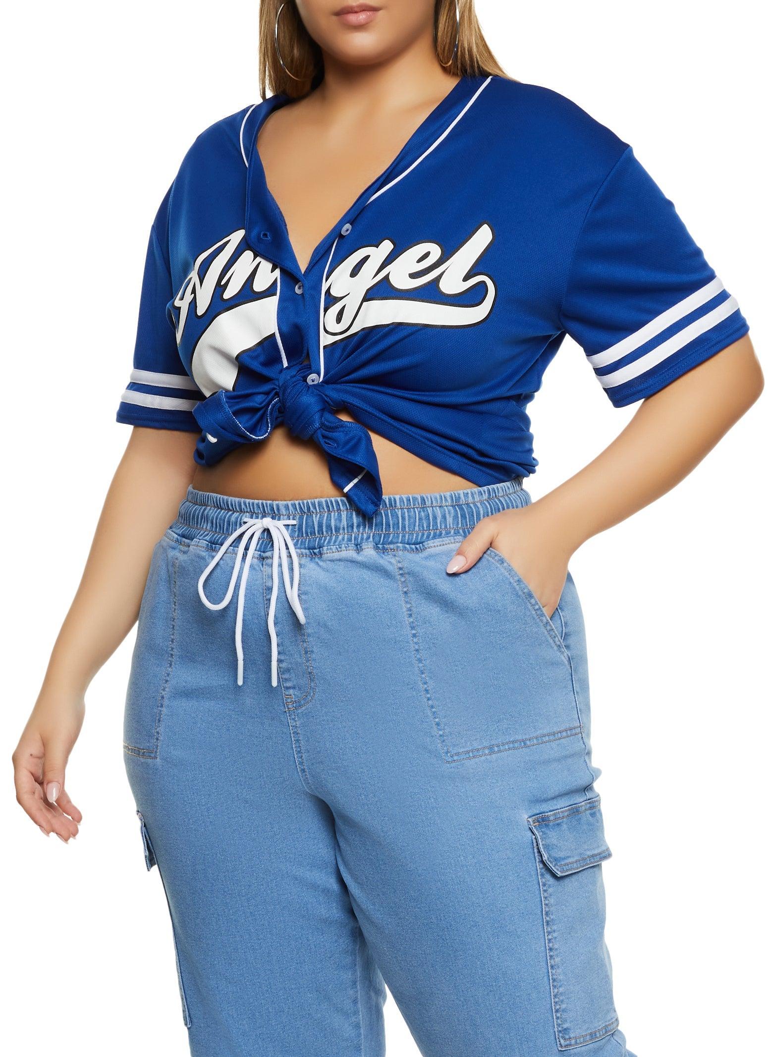 Womens Plus Size Angel Baseball Shirt Product Image