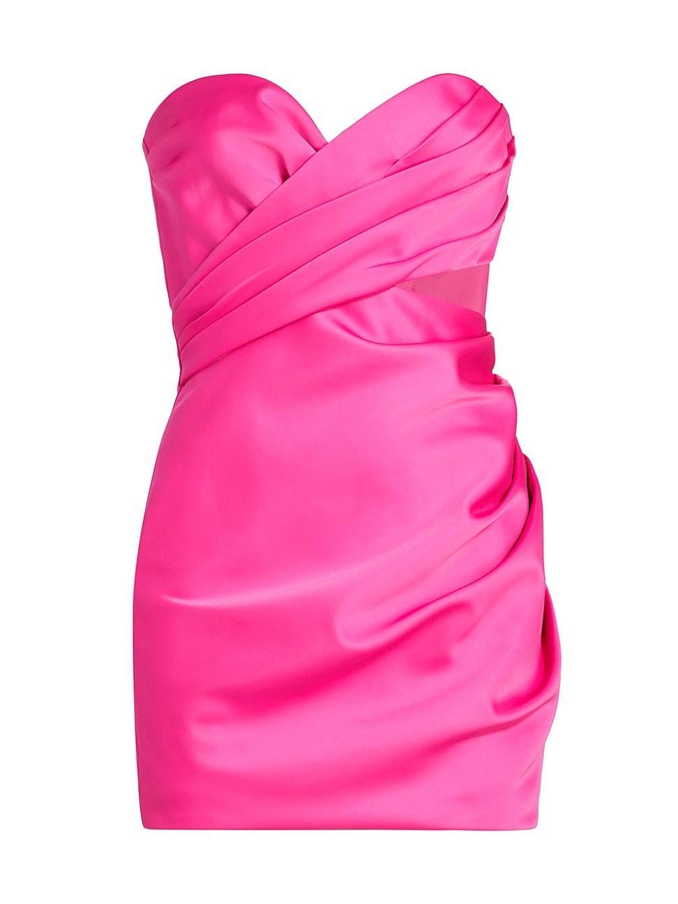 Womens Cindi Strapless Satin Minidress Product Image