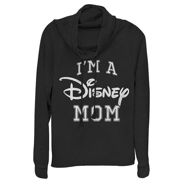 Disneys Im A Disney Mom Varsity Style Womens Cowlneck Graphic Lightweight Long Sleeve Product Image