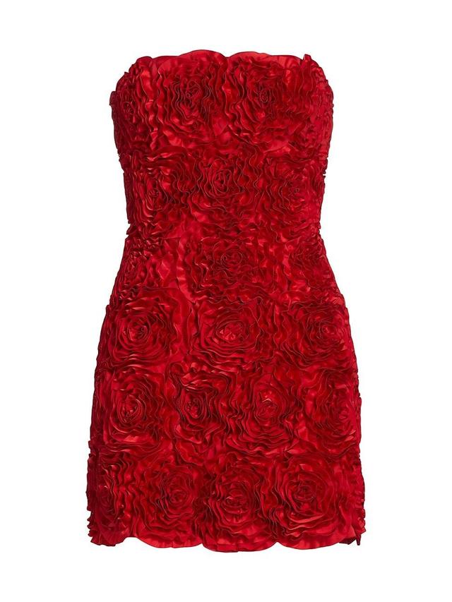 Womens Gazer Rosette Strapless Minidress Product Image