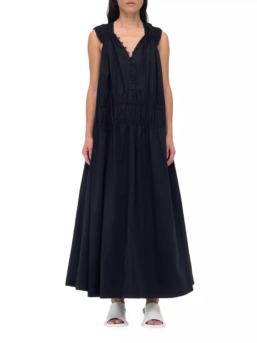 Gathered V-Neck Maxi Dress Product Image