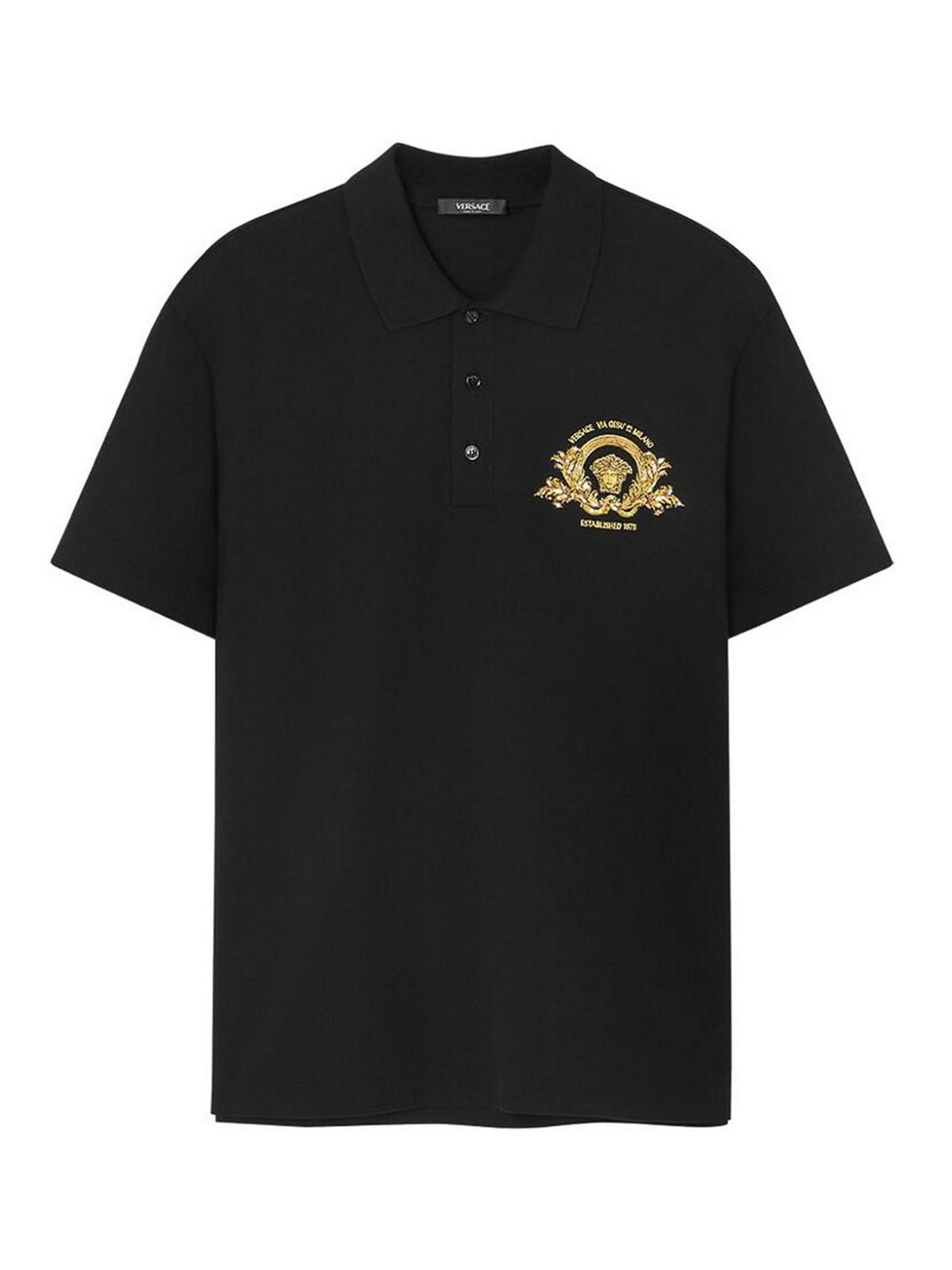 Coupe Blason Embroidered Polo Shirt In Black Product Image