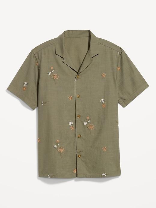 Short-Sleeve Floral Camp Shirt Product Image