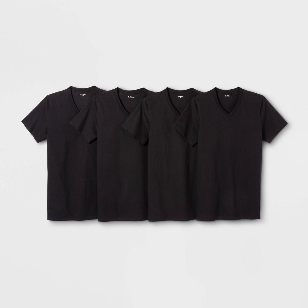 Mens 4pk V-Neck T-Shirt - Goodfellow & Co Product Image