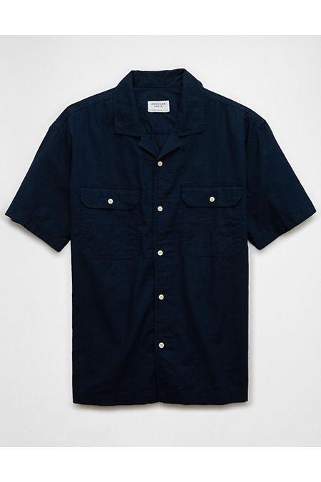 Rag & Bone Avery Seersucker Shirt - Black - L Product Image