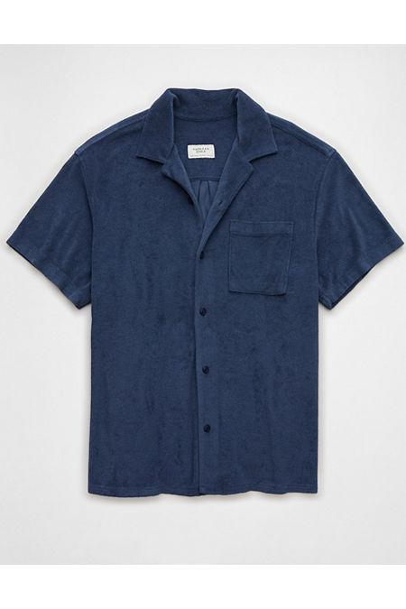 AE Terry Button-Up Shirt Mens Product Image