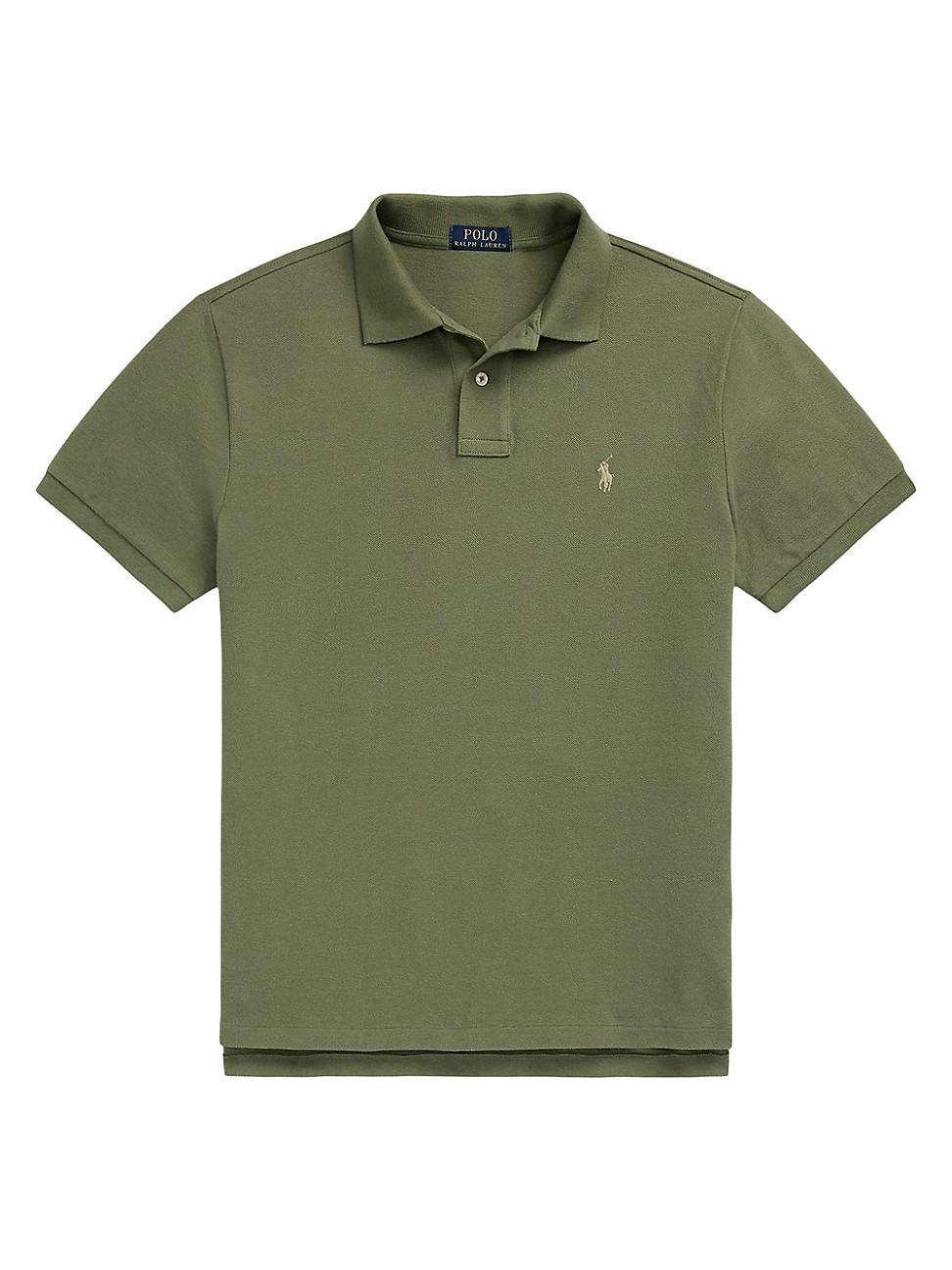 Mens Basic Mesh Polo Shirt Product Image