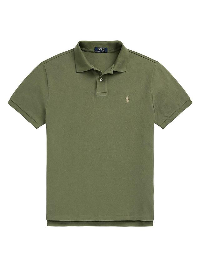 Mens Custom Slim-Fit Cotton Mesh Polo Product Image