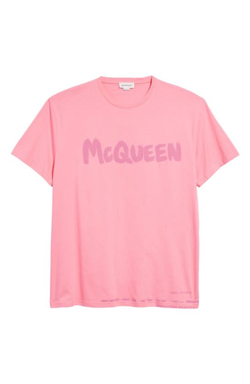 Logo Cotton T-shirt In Soft Pink Product Image