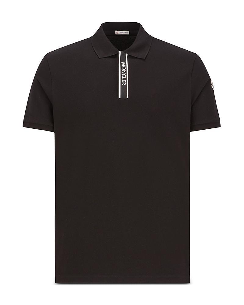 Moncler Logo Placket Short Sleeve Polo Shirt Product Image