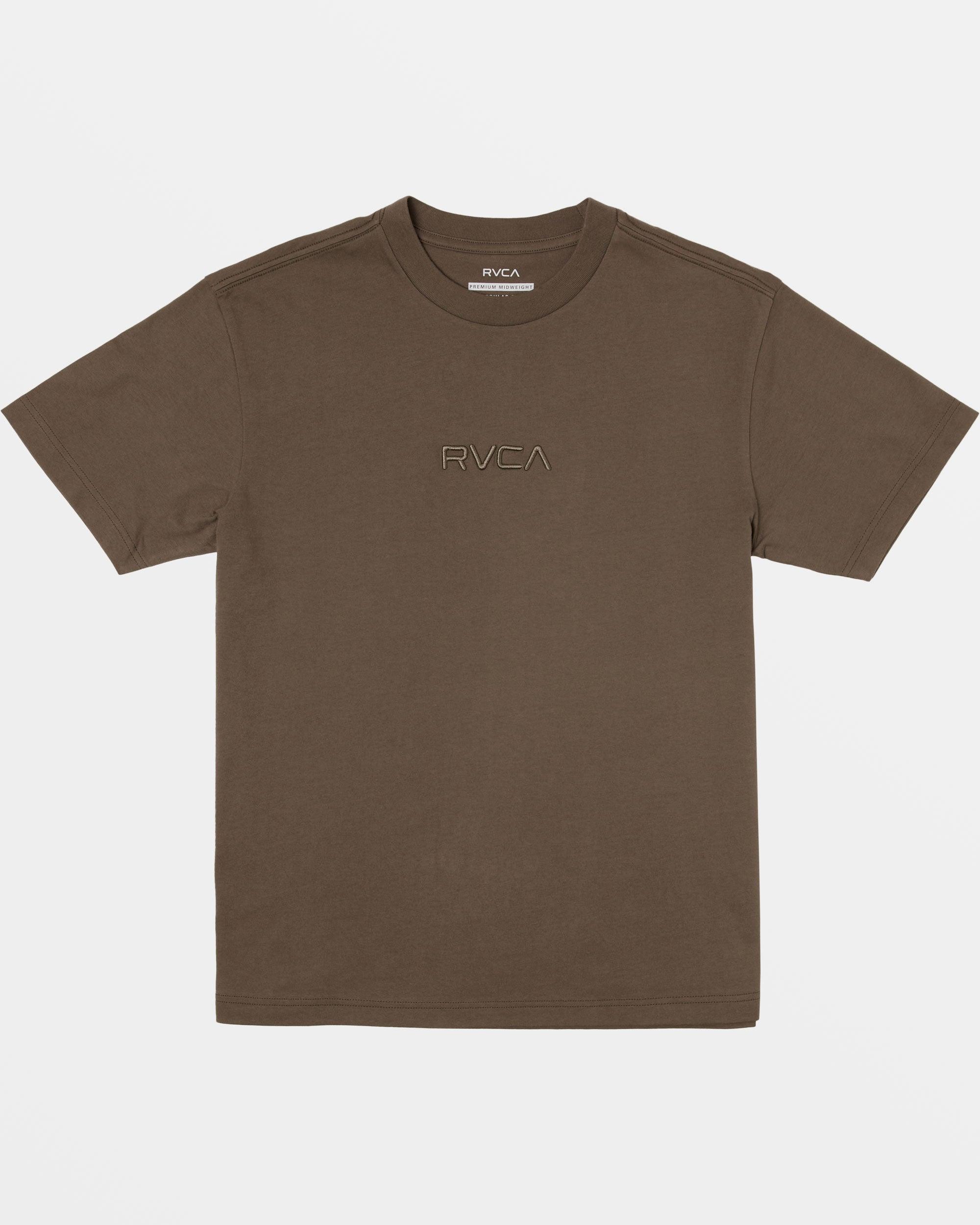 Small RVCA Embroidery T-Shirt - Mushroom Product Image