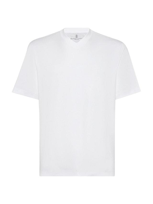 Mens Cotton Jersey V-Neck T-Shirt Product Image