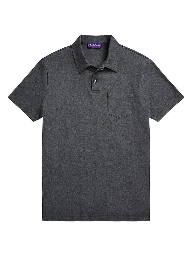 Mens Interlock Cotton Polo T-Shirt Product Image