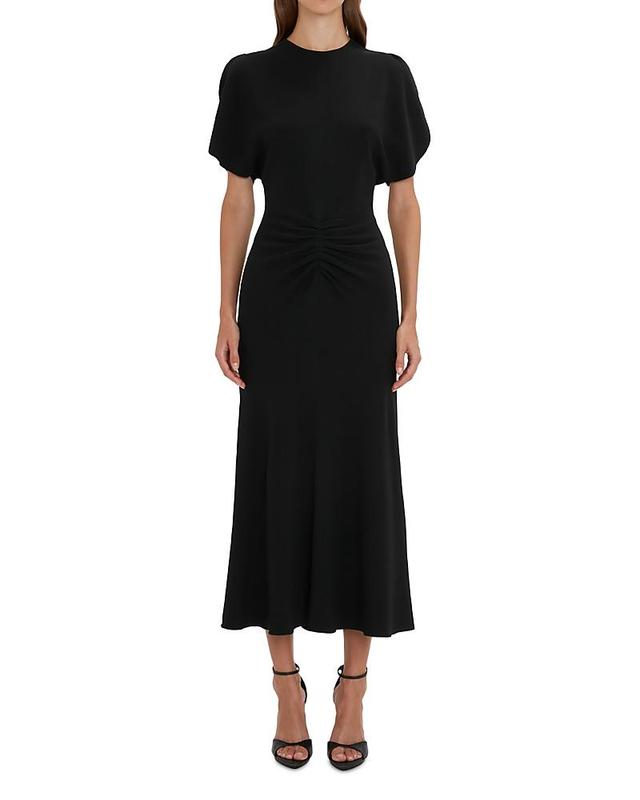 Womens Gathered Waist Midi-Dress Product Image