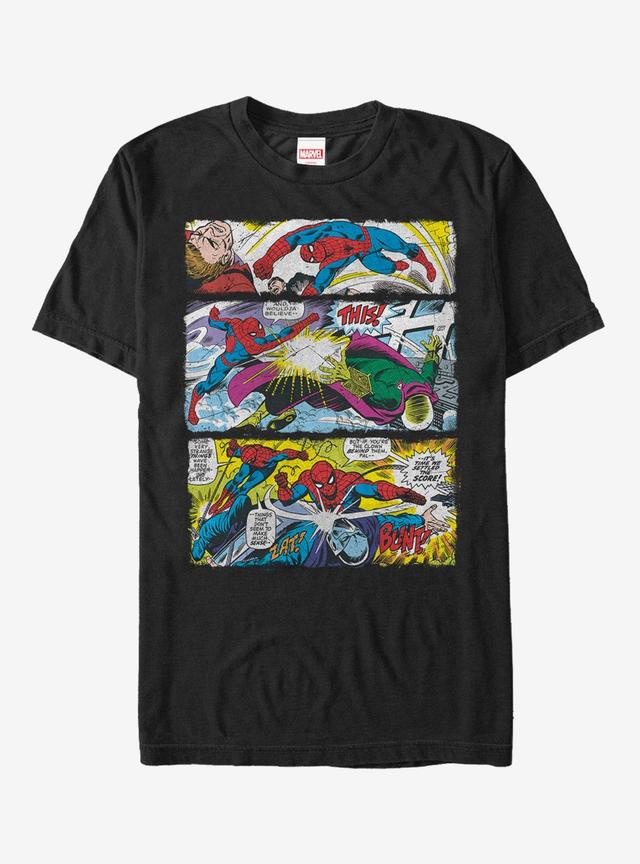 Marvel Spider-Man Comic Book Panels T-Shirt Product Image