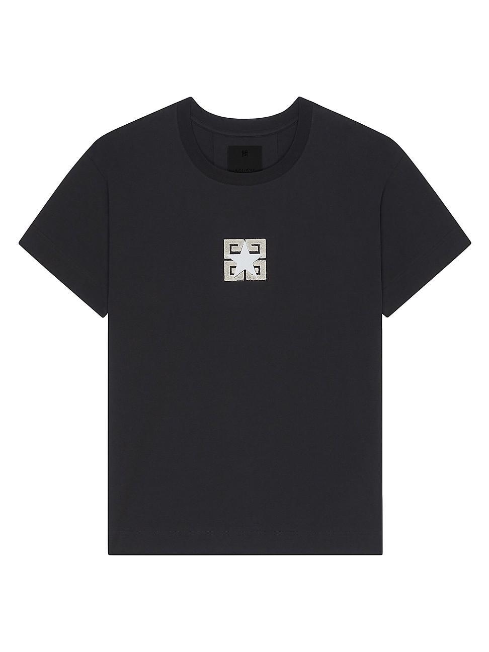 Mens 4G Stars Boxy Fit T-Shirt in Cotton Product Image