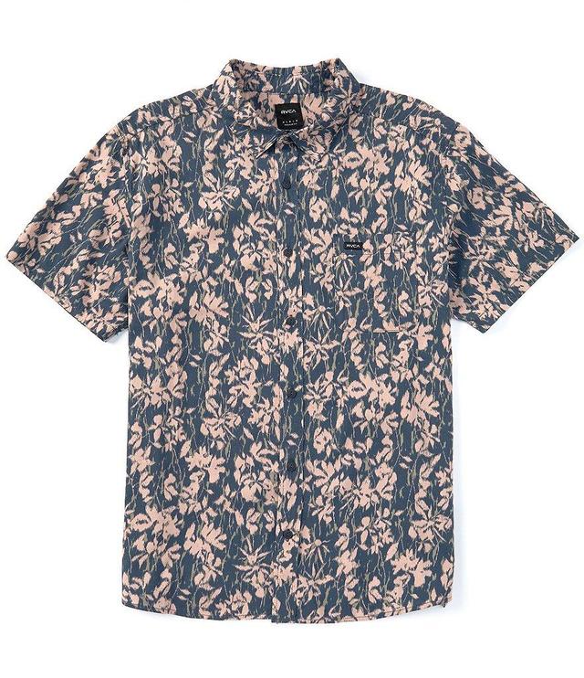 RVCA Short Sleeve Anytime Palm Tree Woven Shirt Product Image