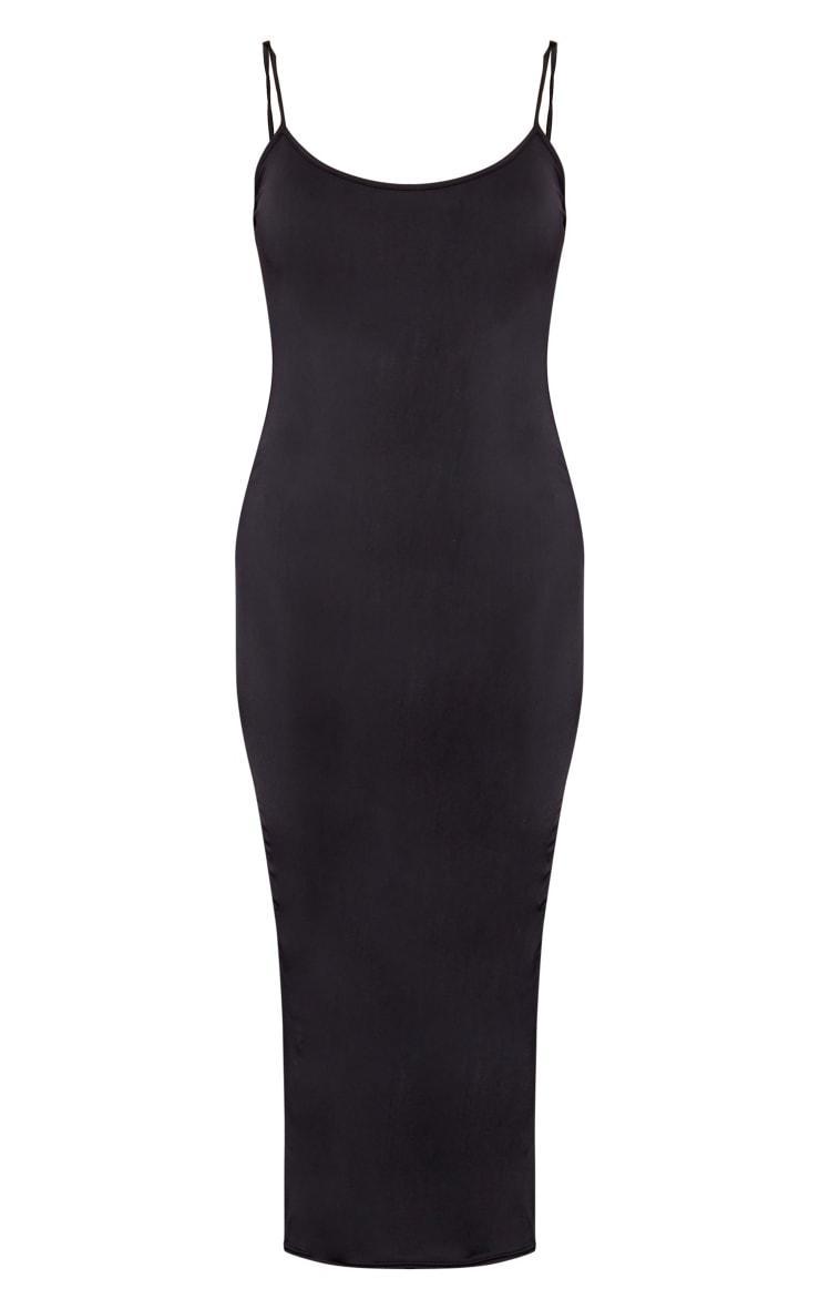 Black Sculpt Strappy Midaxi Dress Product Image