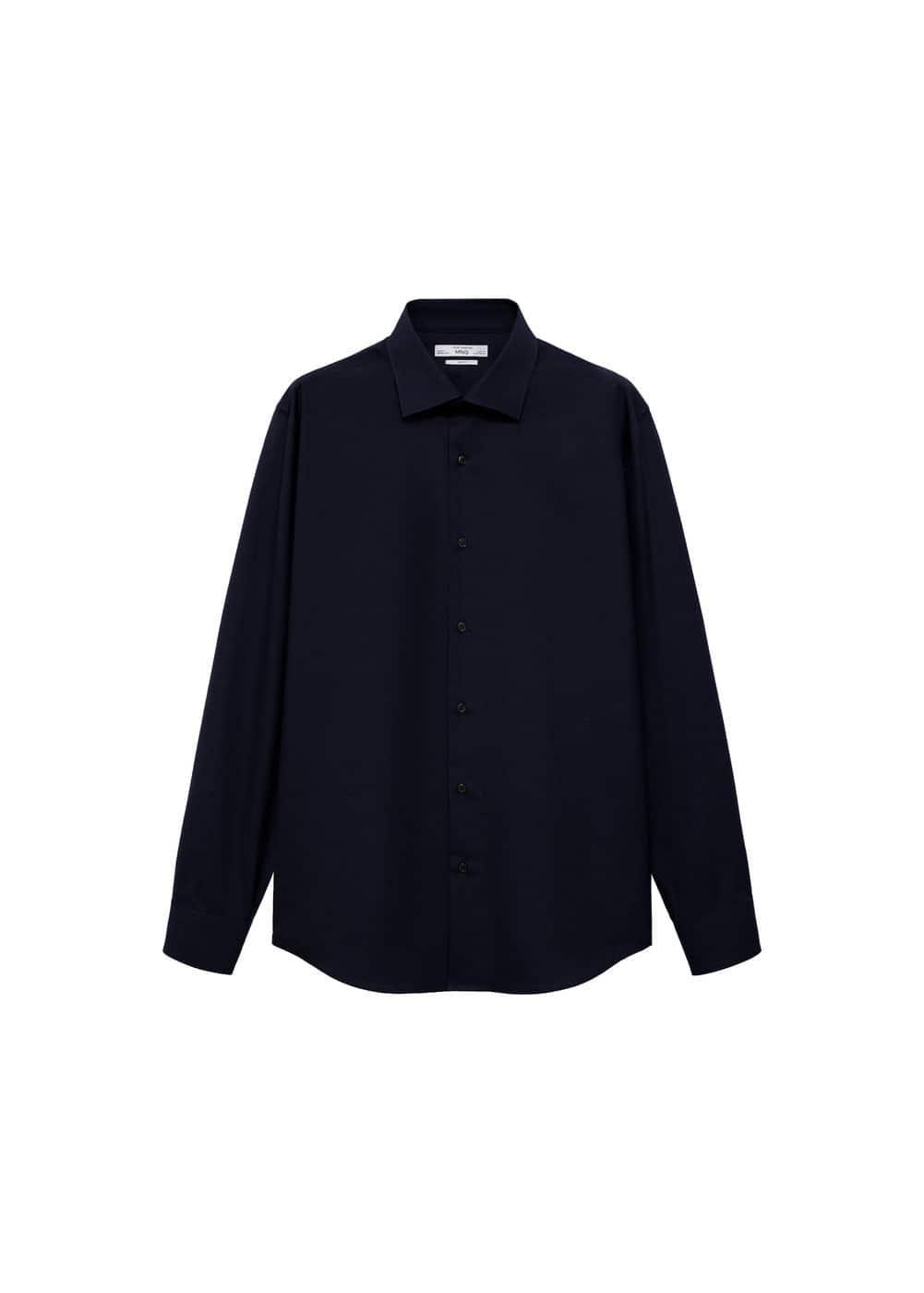 MANGO MAN - Slim-fit cotton poplin suit shirt navyMen Product Image